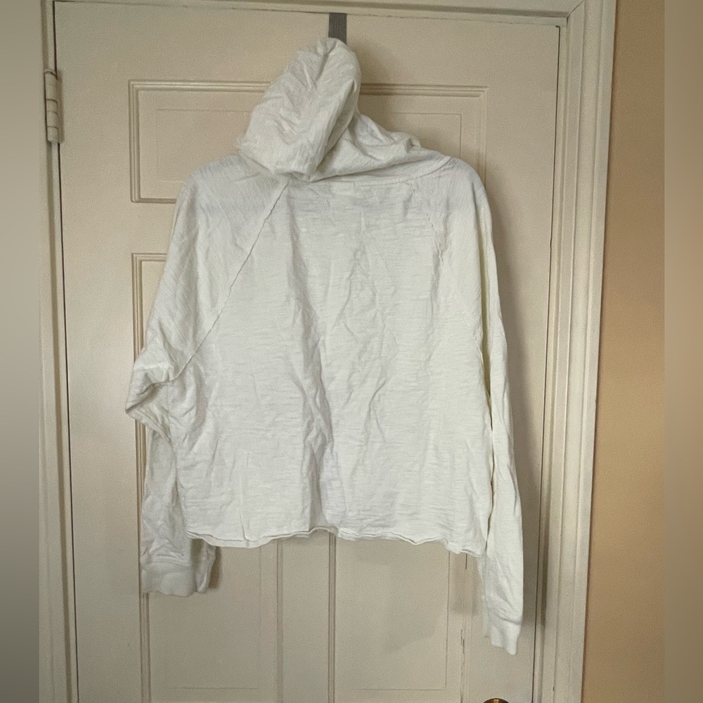 Victoria's Secret PINK summer lounge 100% cotton zip-up hoodie  Size XL Ivory - Picture 5 of 9